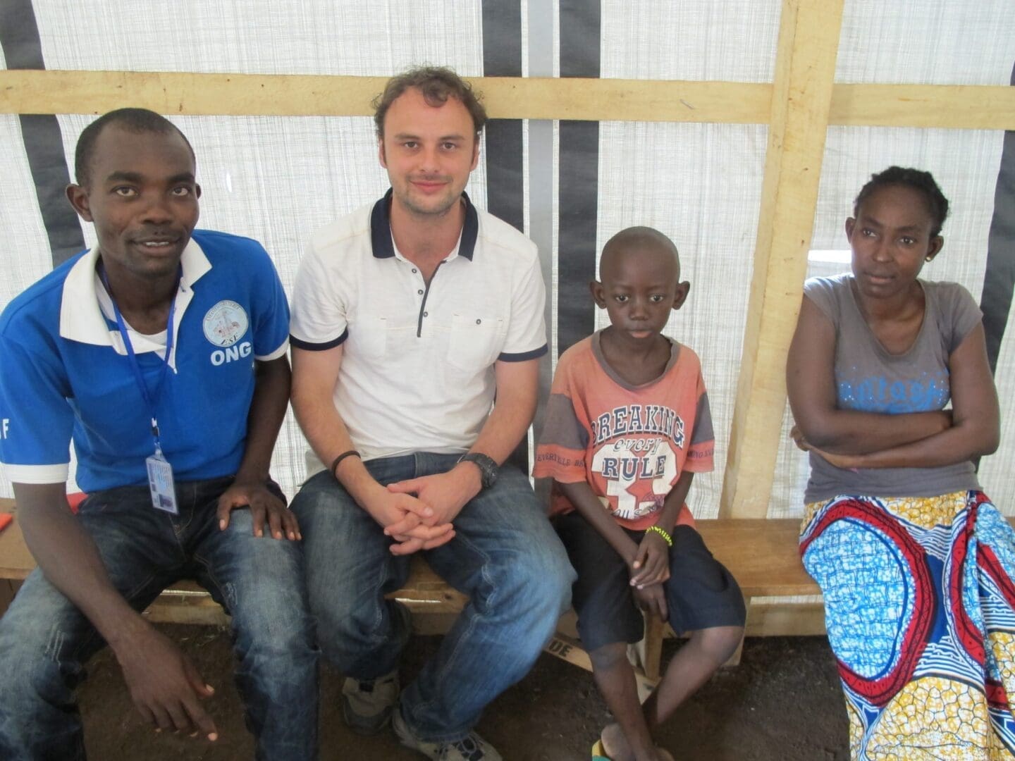 Nick Jones with Héritier, Magali and the project supervisor.